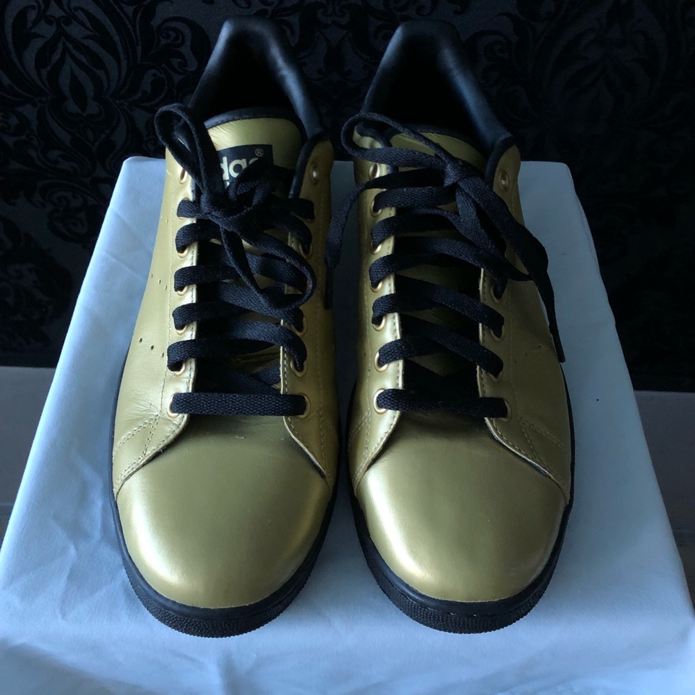 Adidas Stan Smith Gold & Black sneakers Men us11.5